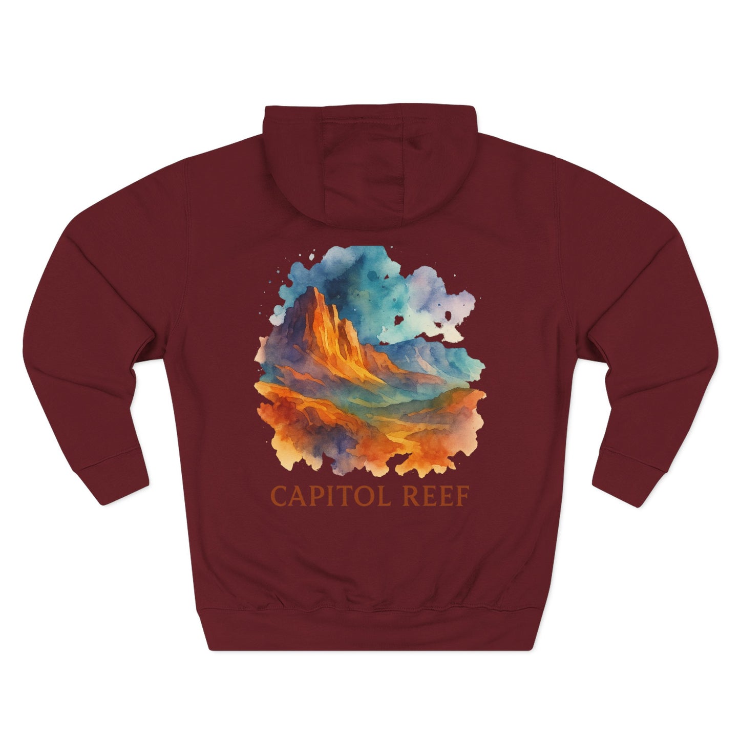 Capitol Reef National Park Watercolor Hoodie