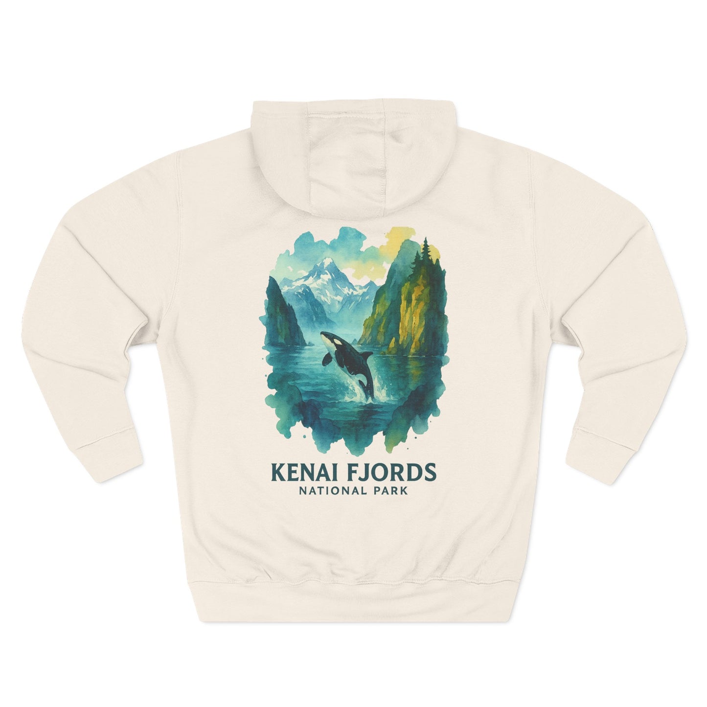 Kenai Fjords National Park Watercolor Hoodie