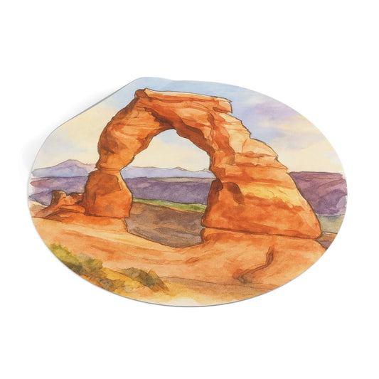 Arches National Park Round Vinyl Stickers | Painted Parks