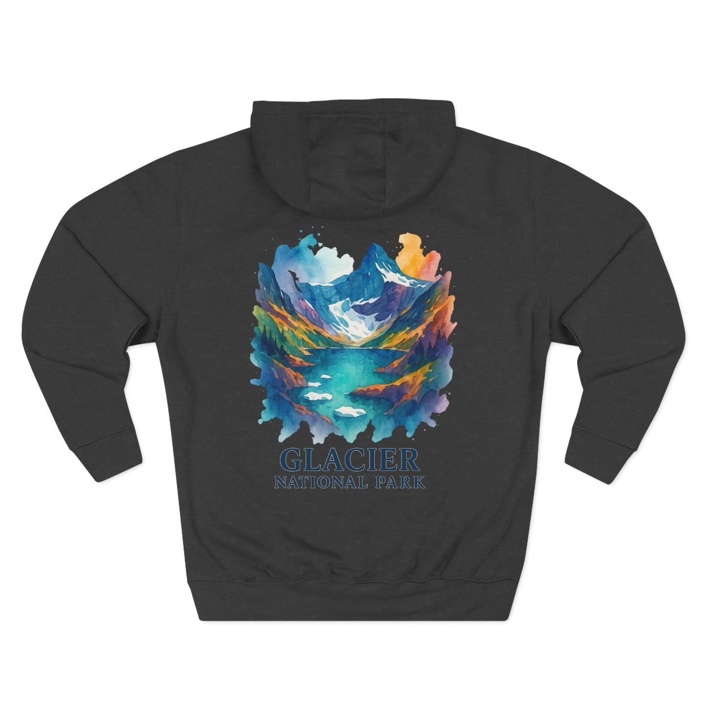 Glacier National Park Watercolor Hoodie