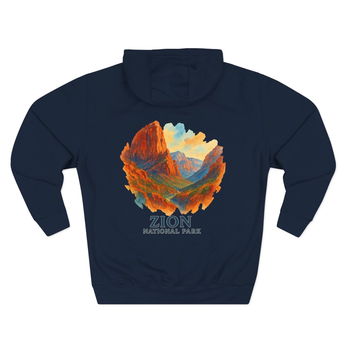 Zion National Park Watercolor Hoodie