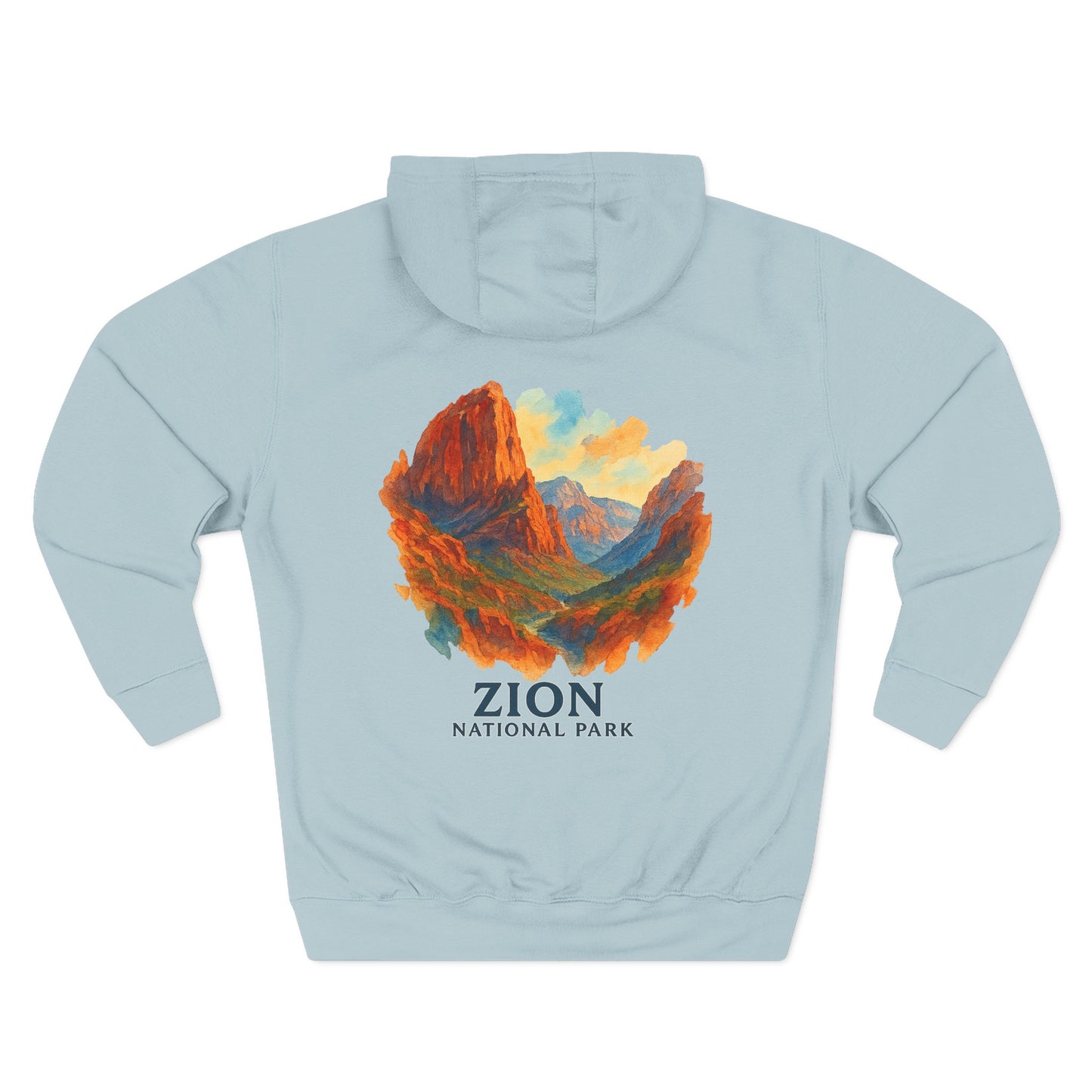Zion National Park Watercolor Hoodie