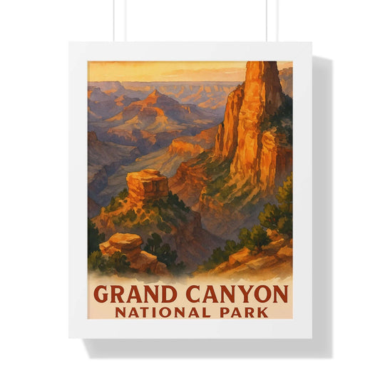 Grand Canyon National Park Framed Vertical Poster | Painted Parks