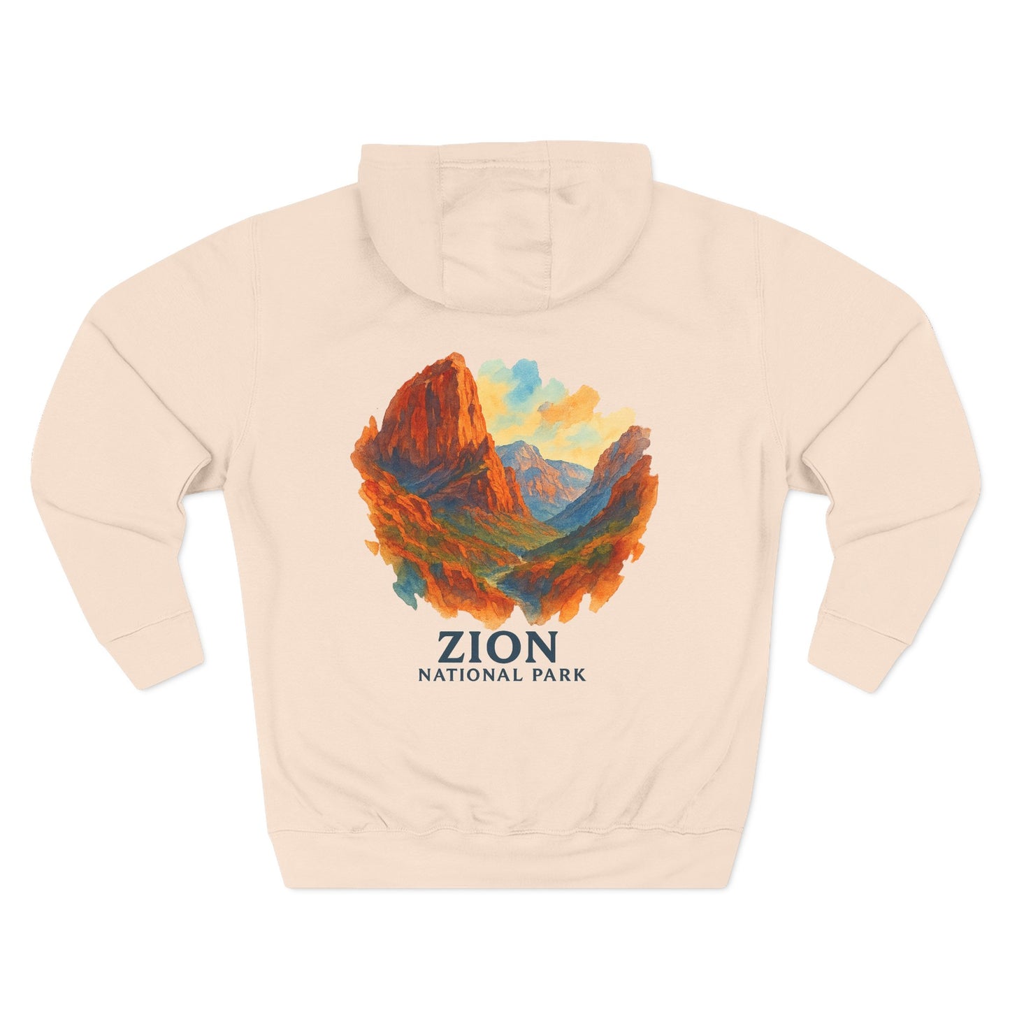 Zion National Park Watercolor Hoodie