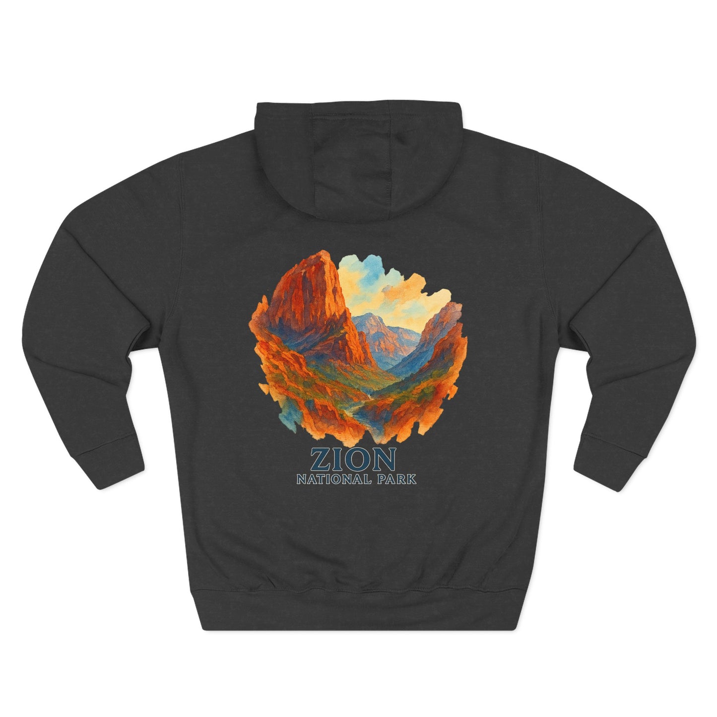 Zion National Park Watercolor Hoodie