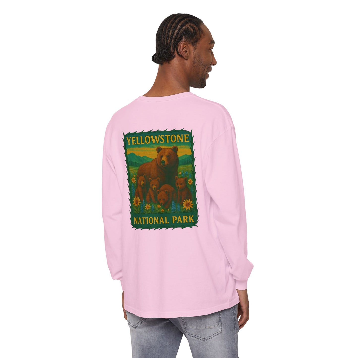 Yellowstone National Park Quad Bear Long Sleeve T-Shirt