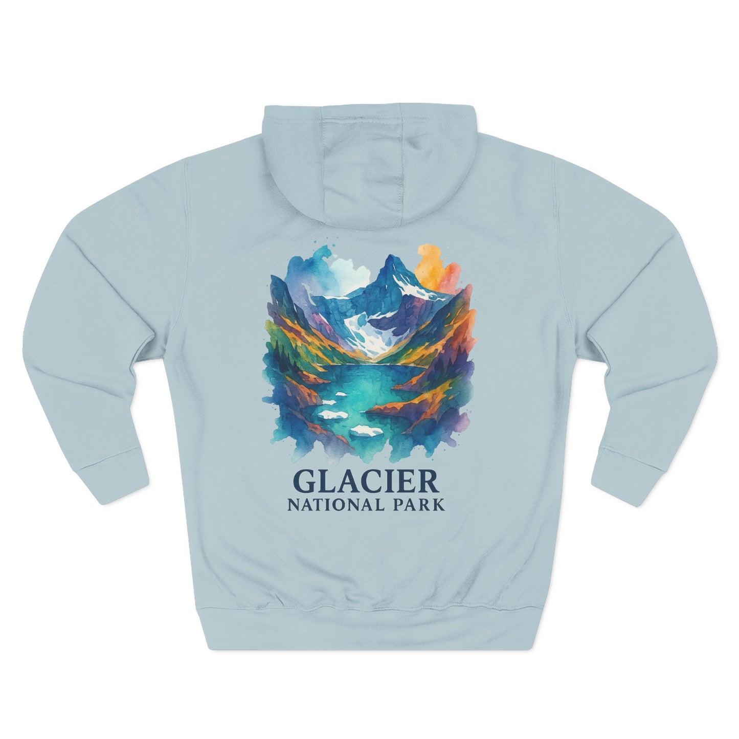 Glacier National Park Watercolor Hoodie