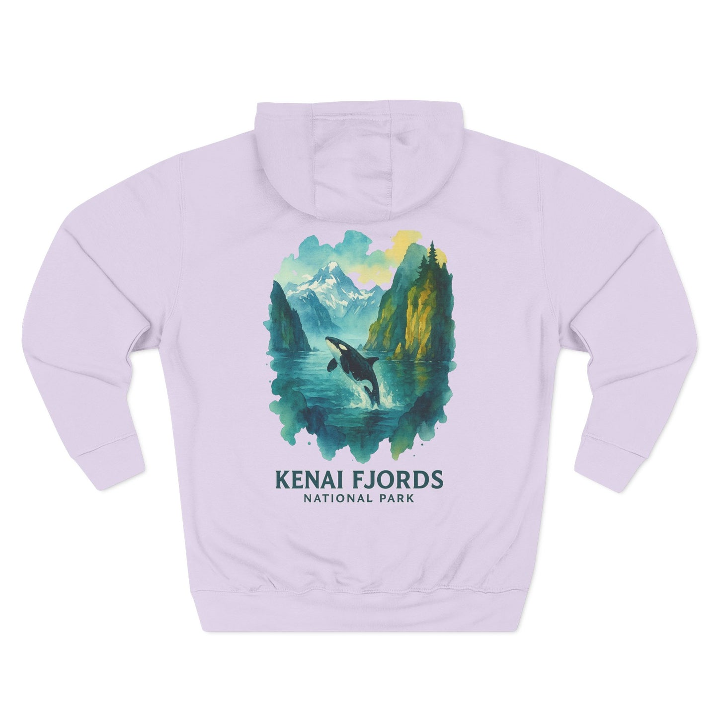 Kenai Fjords National Park Watercolor Hoodie