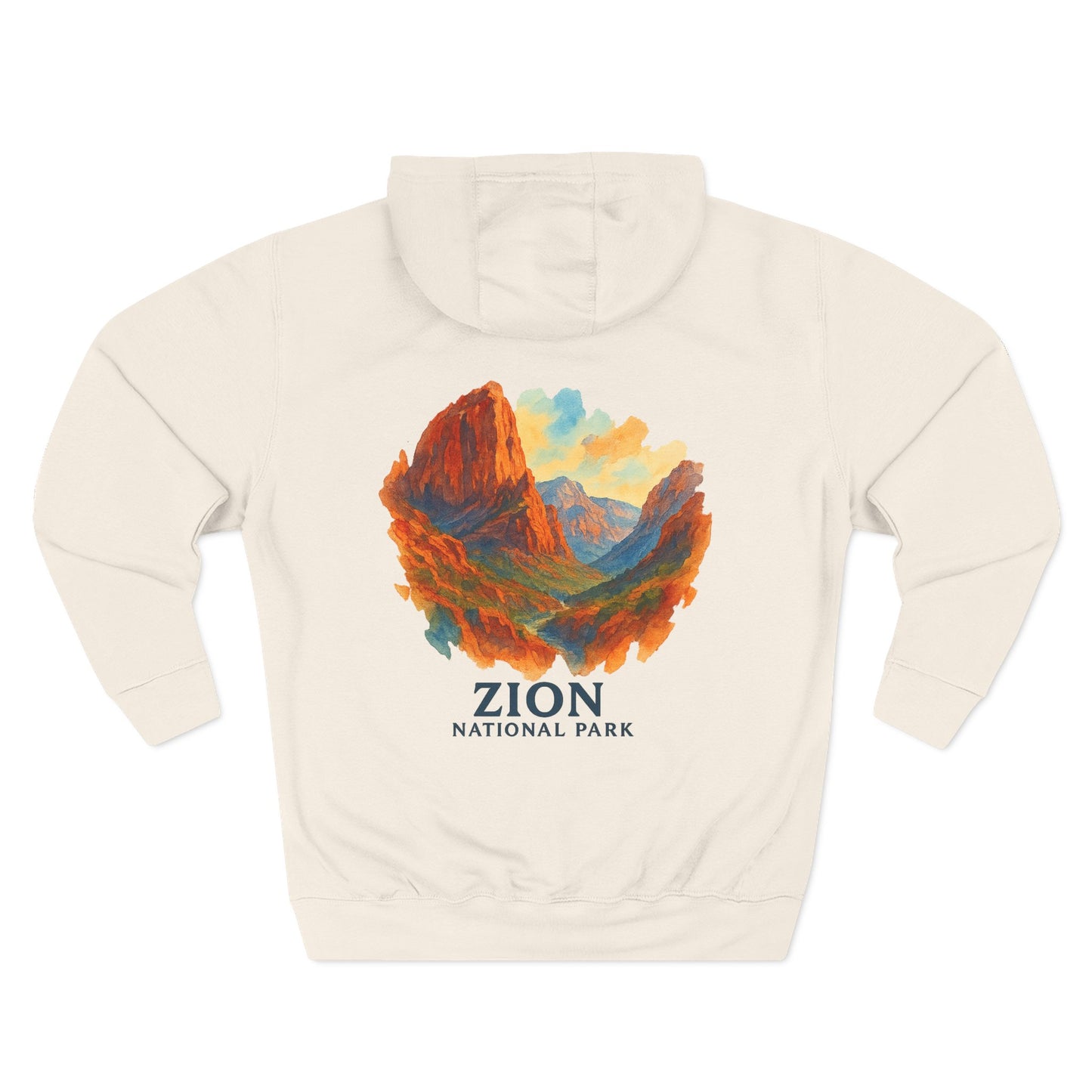 Zion National Park Watercolor Hoodie