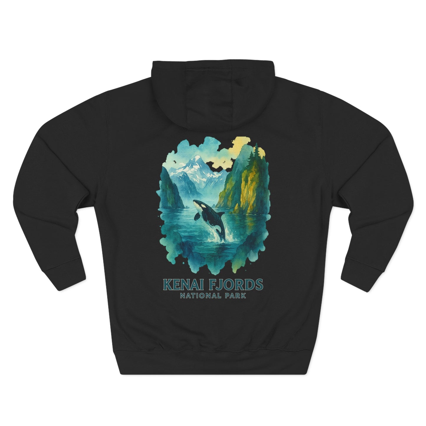 Kenai Fjords National Park Watercolor Hoodie