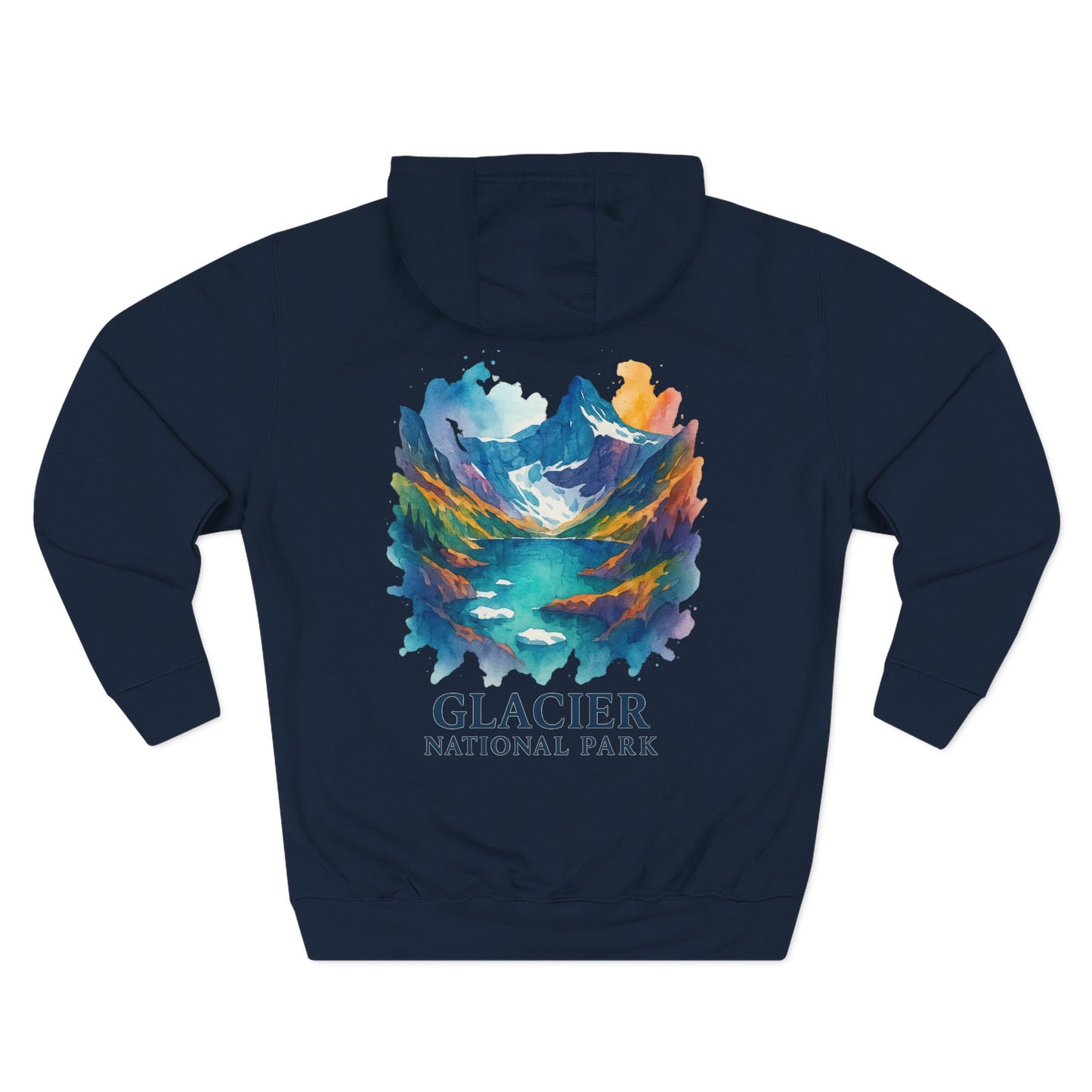 Glacier National Park Watercolor Hoodie