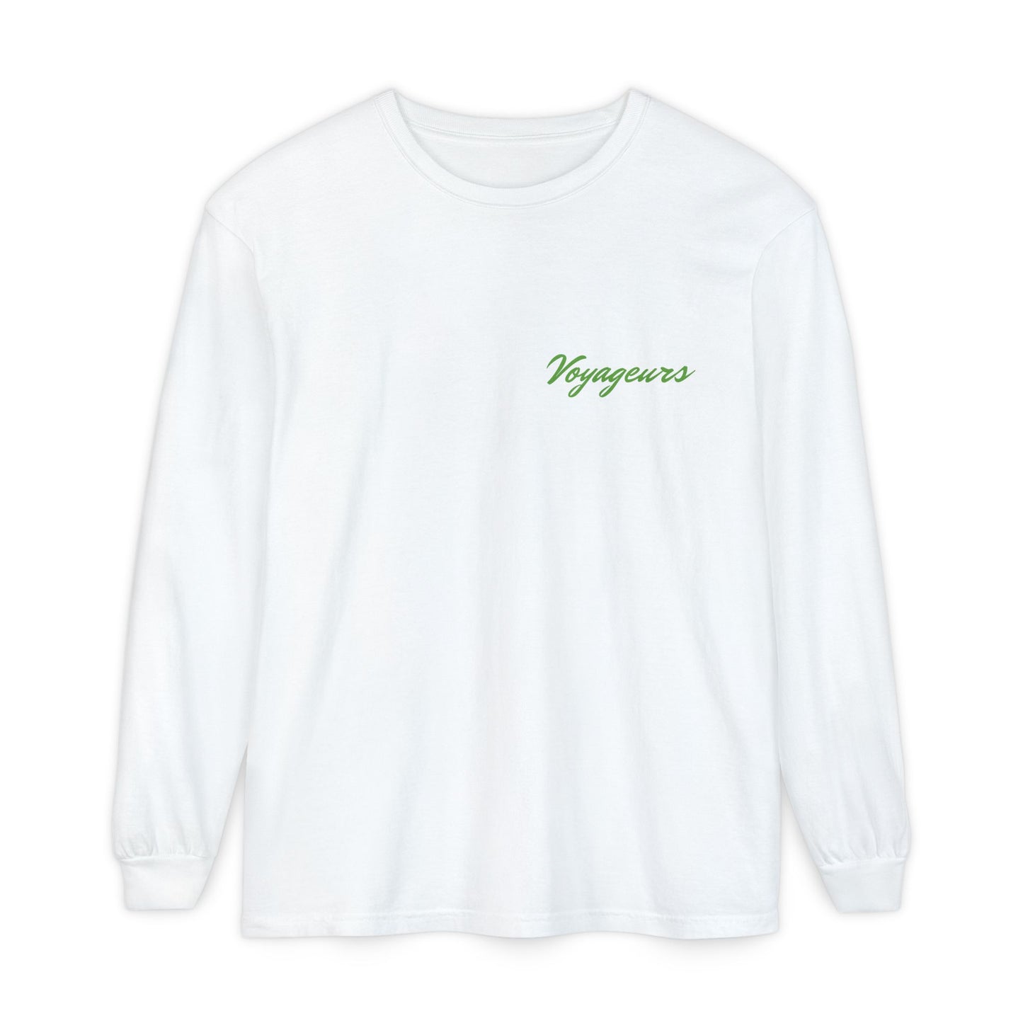 Voyageurs National Park Long Sleeve Tee — Northern Lights Canoe Graphic