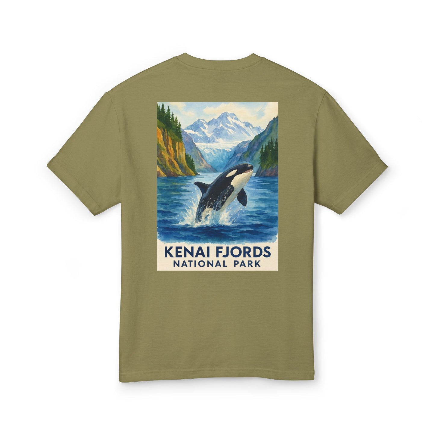 Kenai Fjords National Park Watercolor T-Shirt