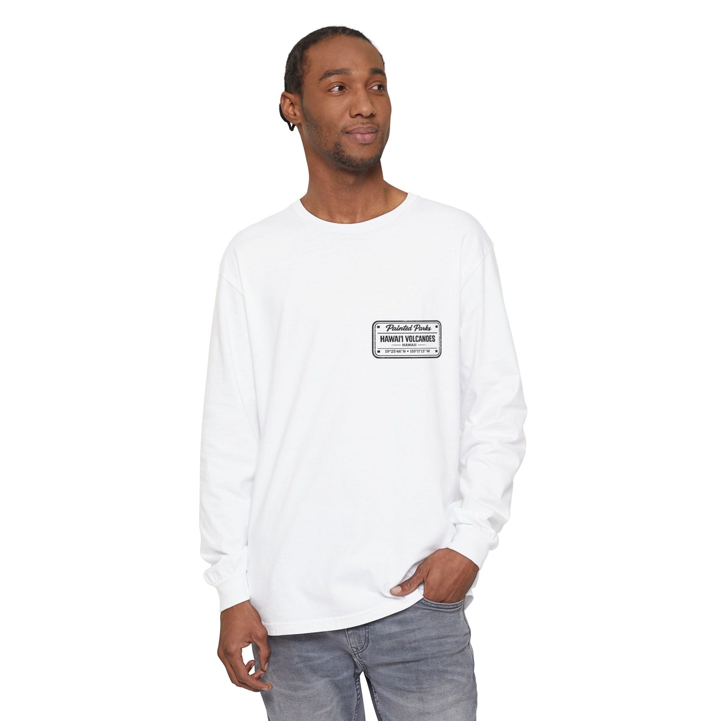 Volcanoes National Park Long Sleeve Tee — Kīlauea & Mauna Loa Graphic