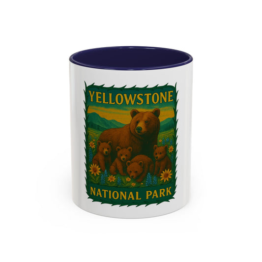 Yellowstone National Park Quad Mom Bear Family Mug (11oz)