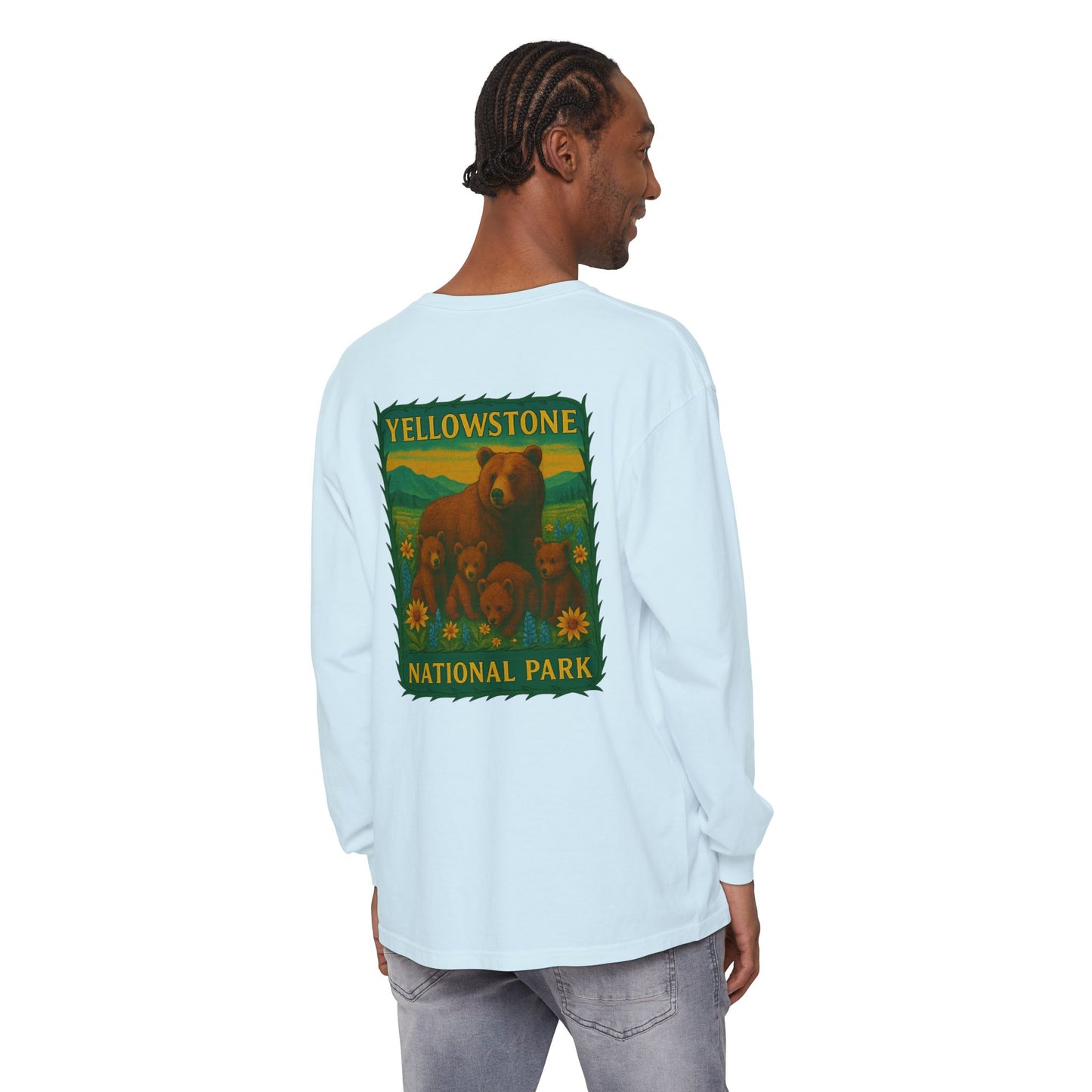 Yellowstone National Park Quad Bear Long Sleeve T-Shirt