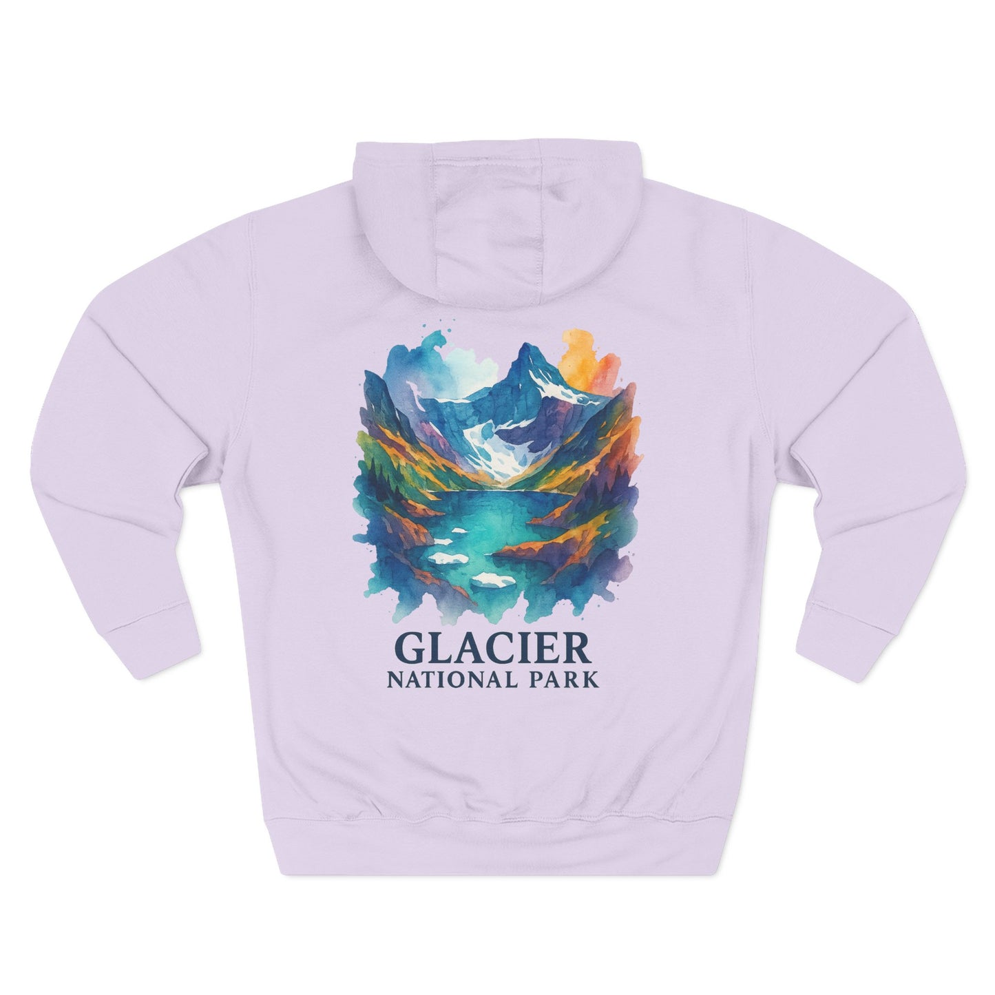 Glacier National Park Watercolor Hoodie