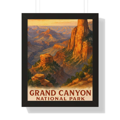 Grand Canyon National Park Framed Vertical Poster | Painted Parks