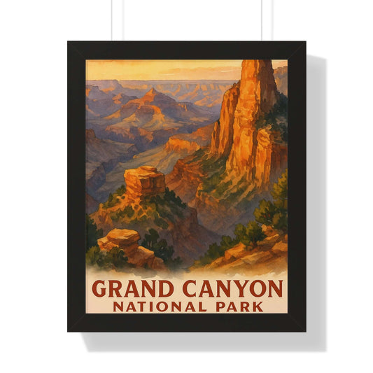 Grand Canyon National Park Framed Vertical Poster | Painted Parks