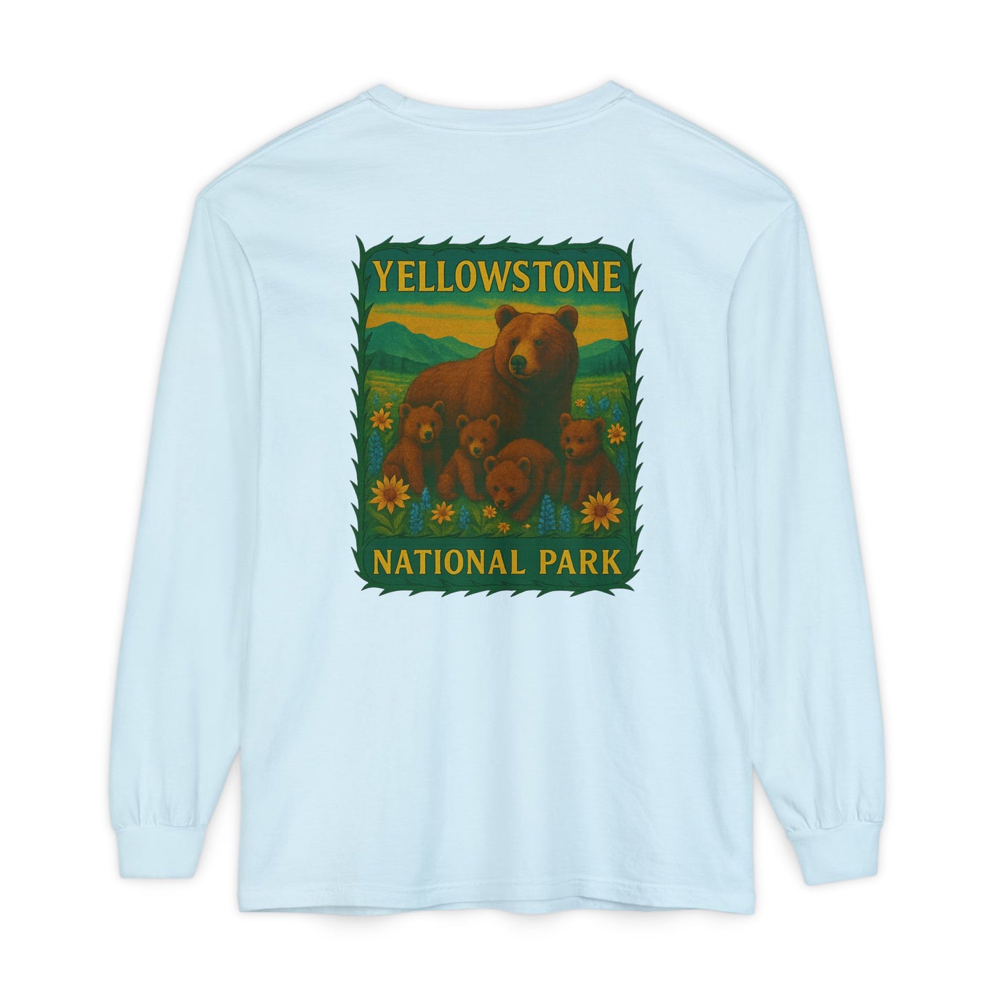 Yellowstone National Park Quad Bear Long Sleeve T-Shirt