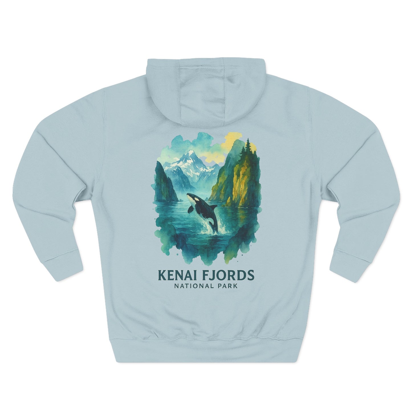 Kenai Fjords National Park Watercolor Hoodie