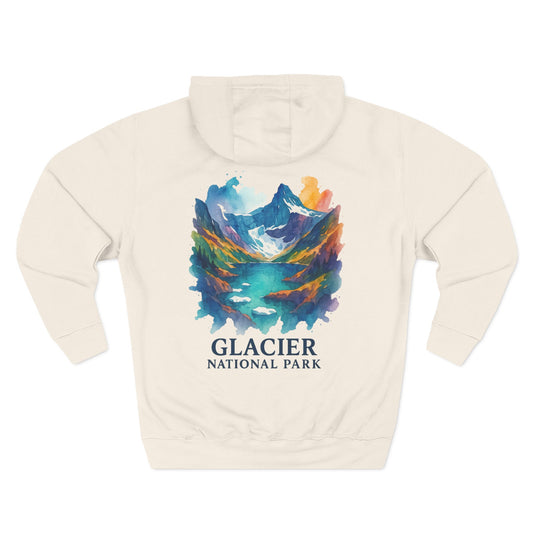Glacier National Park Watercolor Hoodie
