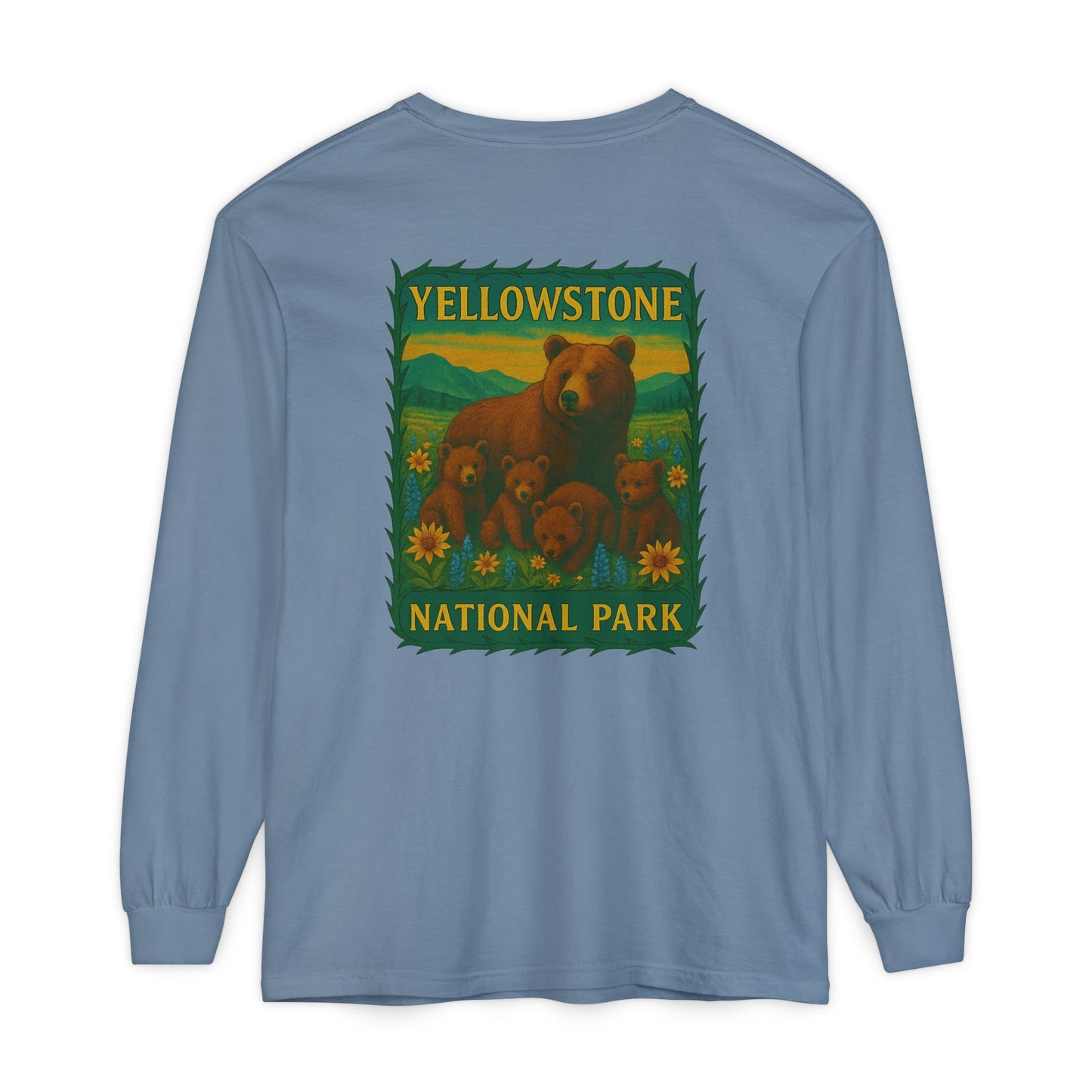 Yellowstone National Park Quad Bear Long Sleeve T-Shirt