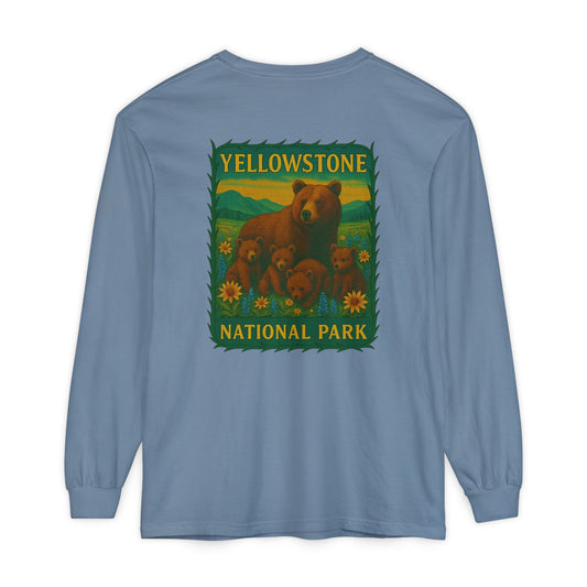 Yellowstone National Park Quad Bear Long Sleeve T-Shirt