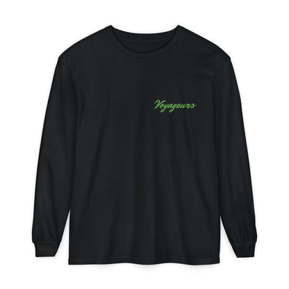 Voyageurs National Park Long Sleeve Tee — Northern Lights Canoe Graphic