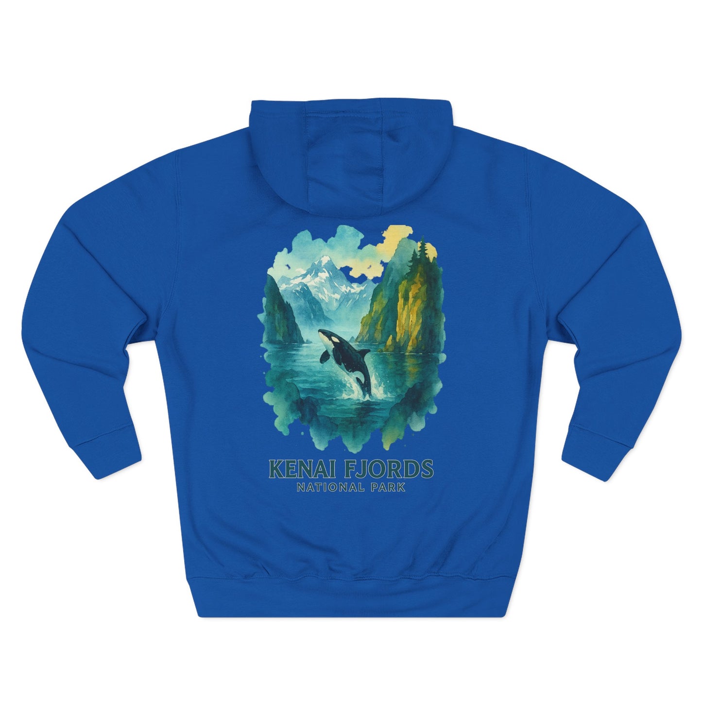 Kenai Fjords National Park Watercolor Hoodie