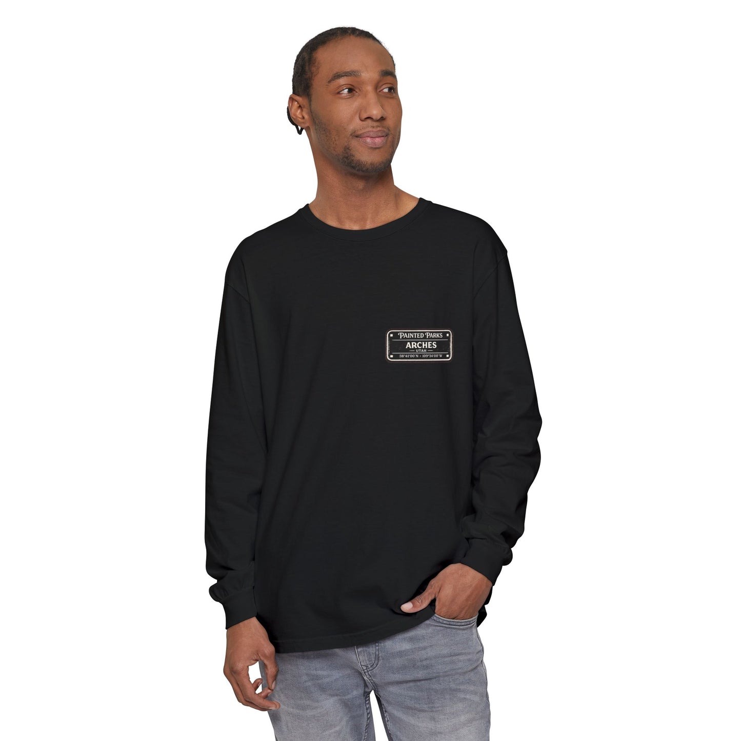 Arches National Park cyber punk Long Sleeve T-Shirt
