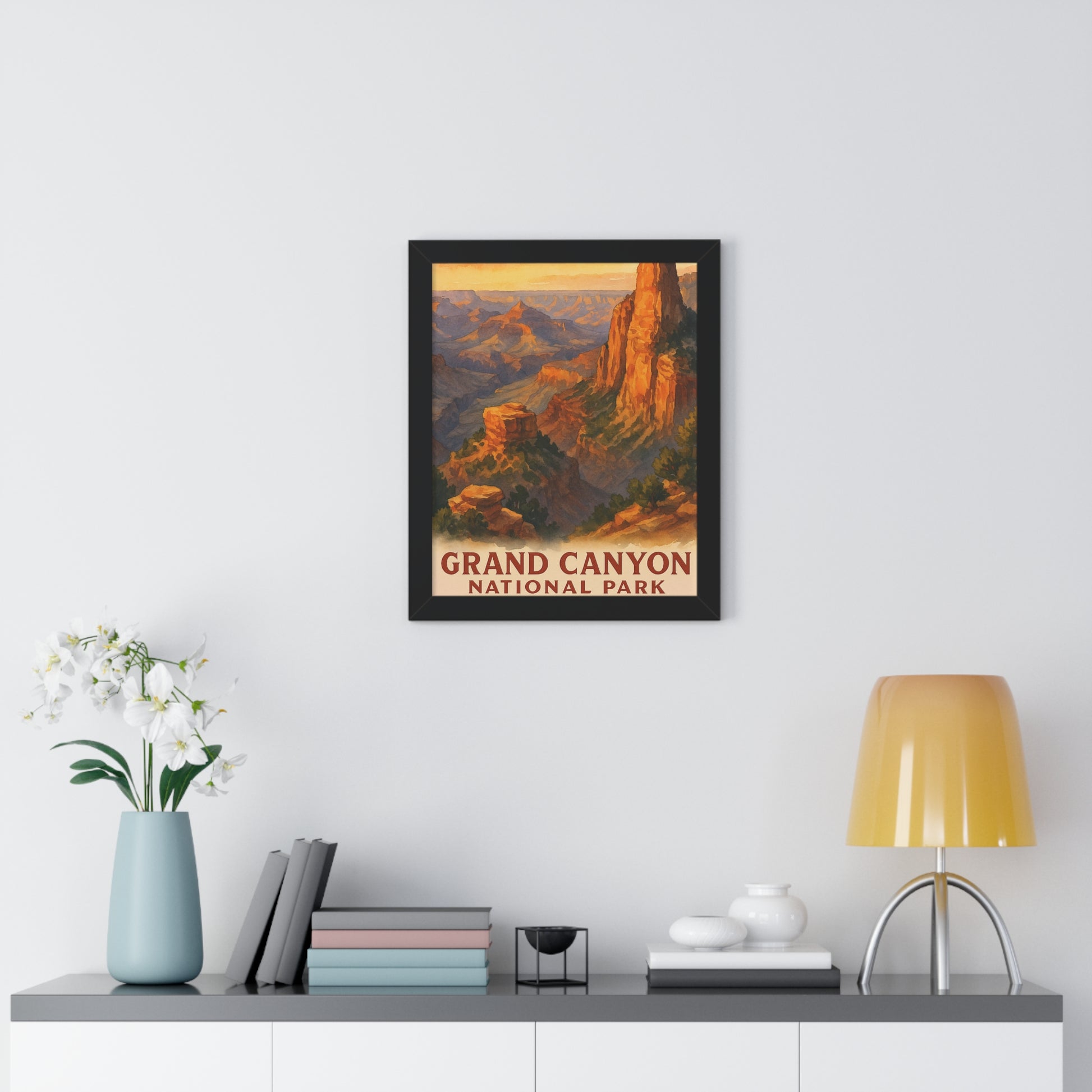 Grand Canyon National Park Framed Vertical Poster | Painted Parks