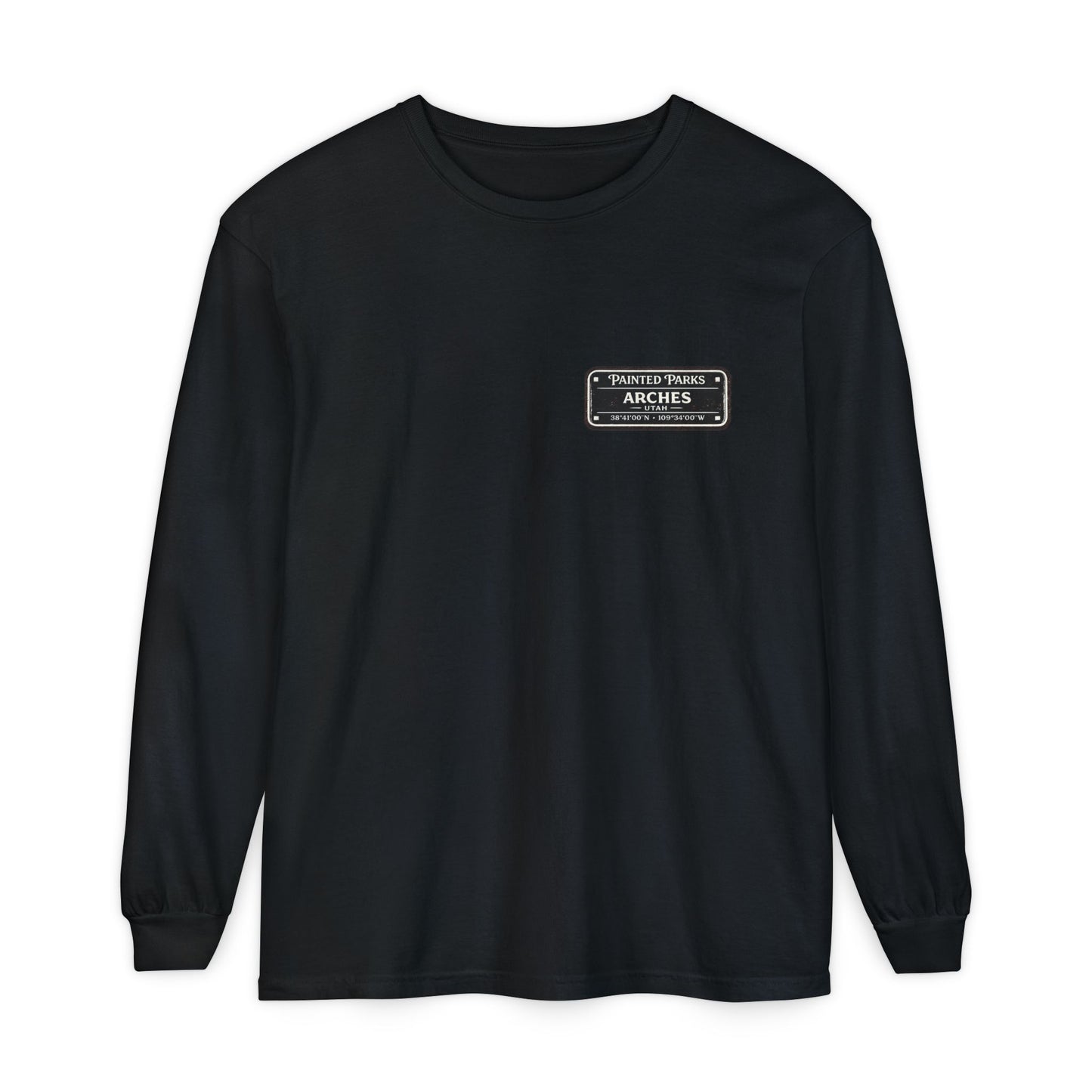 Arches National Park Long Sleeve Tee — Painted Parks Desert Arch Graphic