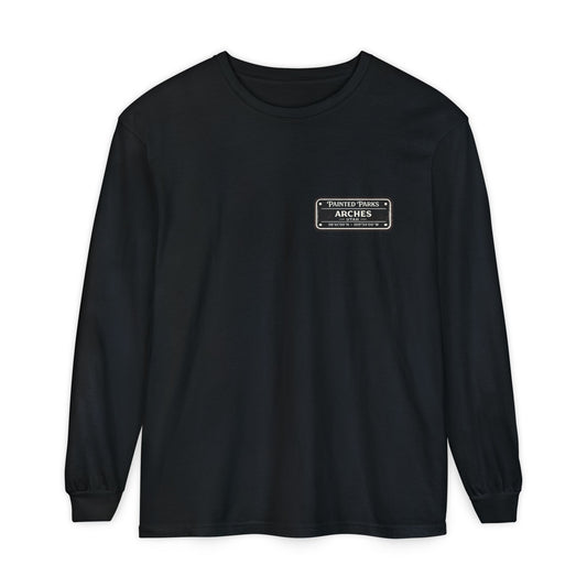 Arches National Park Long Sleeve Tee — Painted Parks Desert Arch Graphic