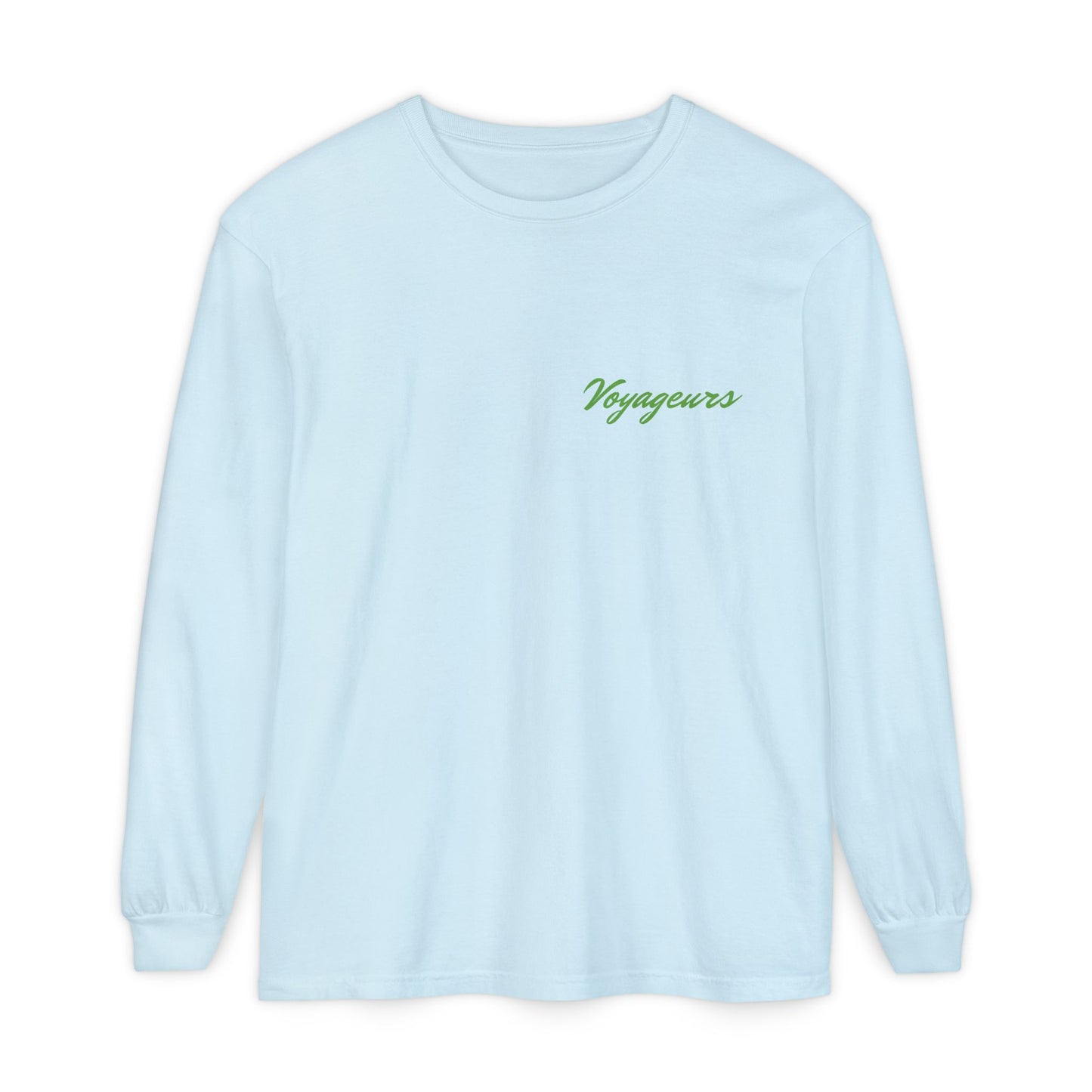 Voyageurs National Park Long Sleeve Tee — Northern Lights Canoe Graphic