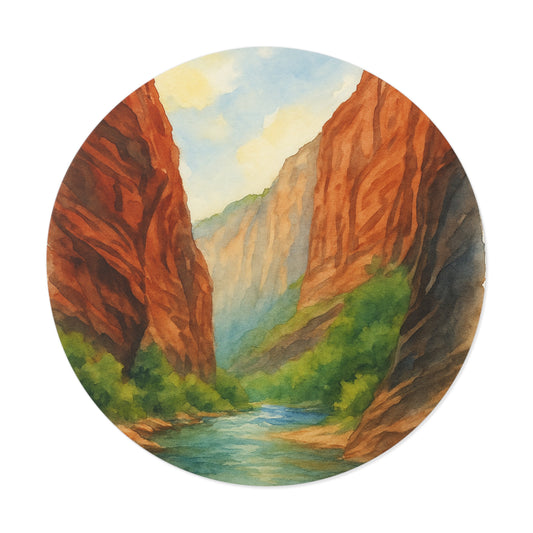 Zion National Park Round Vinyl Stickers | Painted Parks