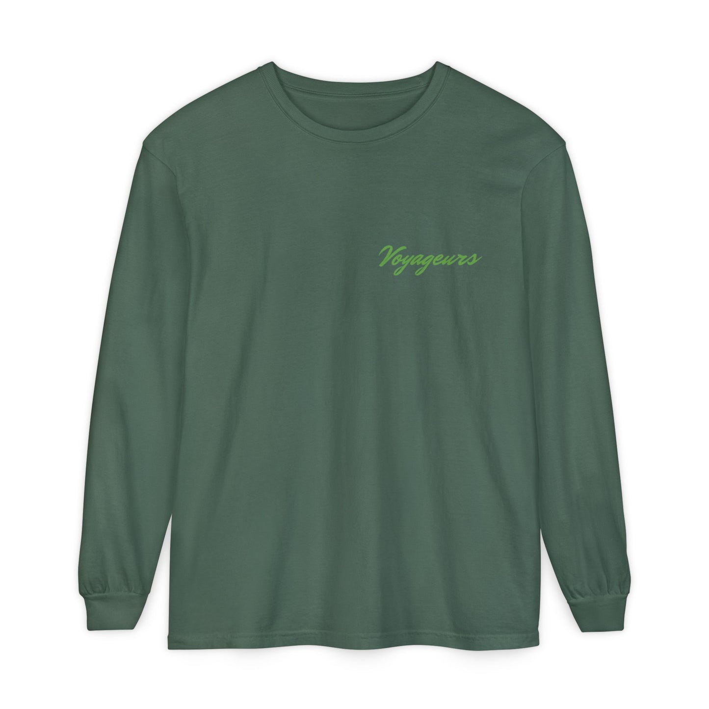Voyageurs National Park Long Sleeve Tee — Northern Lights Canoe Graphic