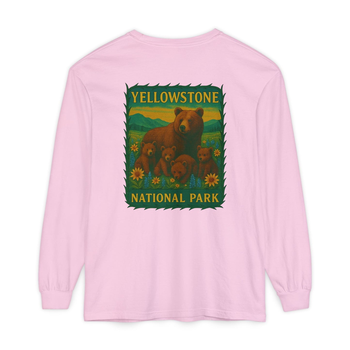 Yellowstone National Park Quad Bear Long Sleeve T-Shirt