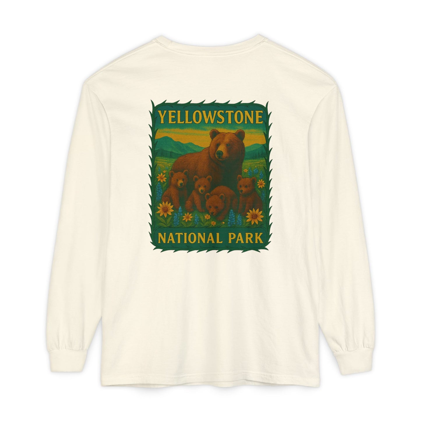 Yellowstone National Park Quad Bear Long Sleeve T-Shirt