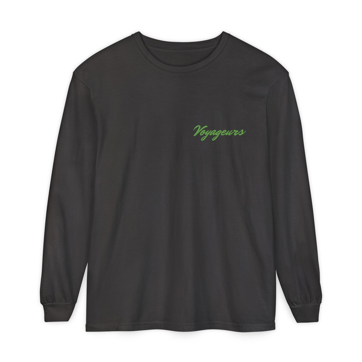 Voyageurs National Park Long Sleeve Tee — Northern Lights Canoe Graphic