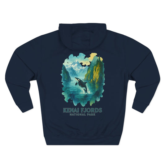 Kenai Fjords National Park Watercolor Hoodie